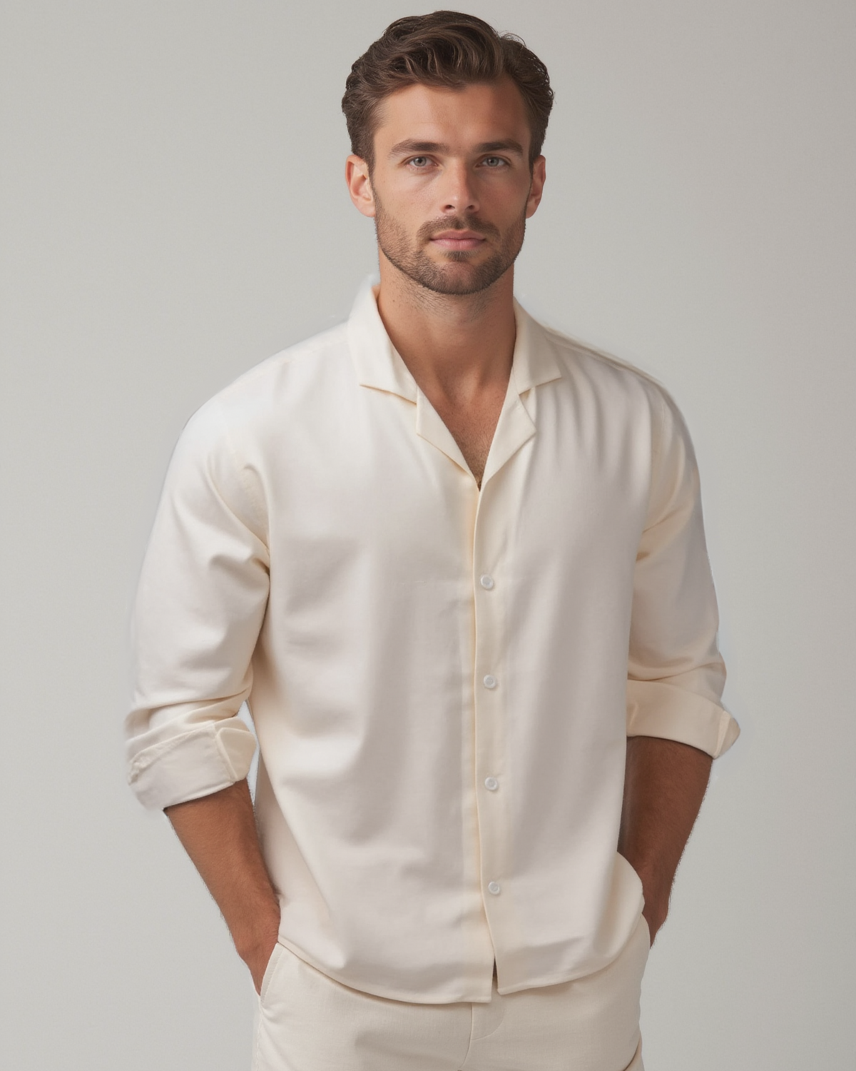 Giacomo Long Sleeve Linen Shirt